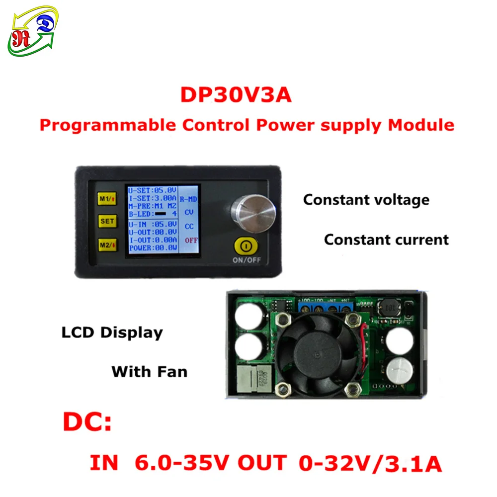 

RD DP30V3A Constant Voltage and current Step-down Programmable Power Supply module buck Voltage converter LCD display voltmeter