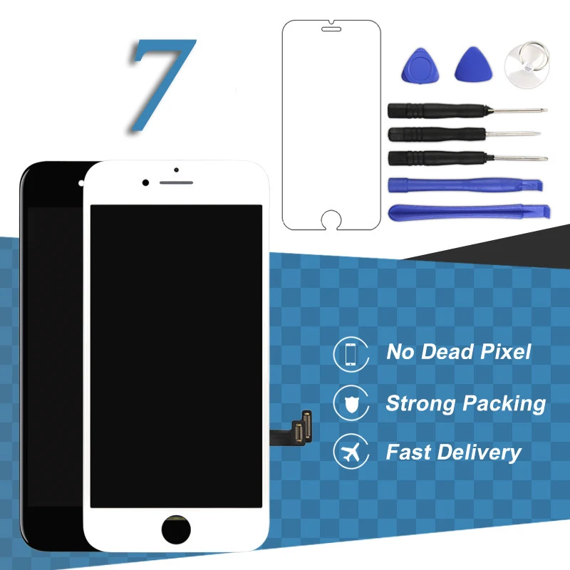 

OEM Tianma AAA No Dead Pixel Touch Screen For iPhone 7 LCD Display With 3D Touch Assembly Phone Replacement With Camera Holder