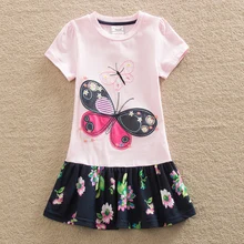 2016 Neat wholesale BABY Girl Clothes short Sleeve Girls Dress Kids pretty Dresses A-line children clothing fashion style SH5460