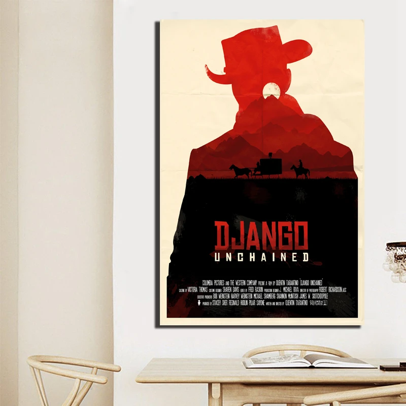 

Django Unchained HD Canvas Paintings For Living Room Modern Wall Art Oil Painting Modern Poster Home Decor