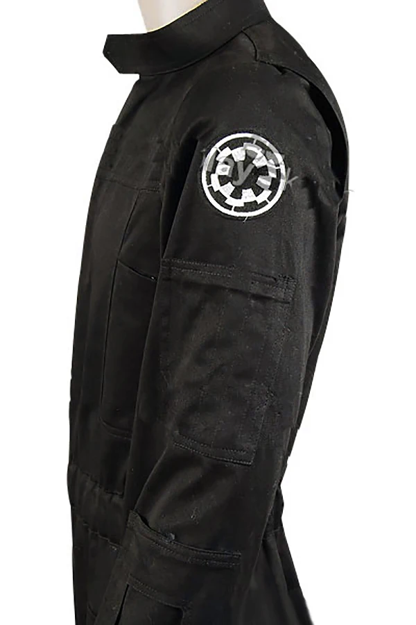 Costumebuy Звездные Войны Имперский пилот боец черный летная куртка костюм для взрослых мужские комбинезон для Хэллоуина Костюм L920