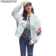 Новая женская мода весна осень повседневное Свободное пальто полосатая бейсбольная форма Женская шикарная o-образным вырезом BF уличный стиль куртки YX9