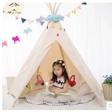 Подарок на день рождения игра мечты дом классический сплошной белый шесть полюсов тент индейский вигвам для детей отличный подарок для детей