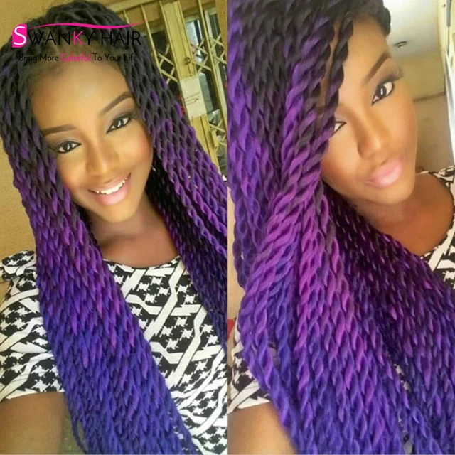 New Freetress Crochet Braid Hair Senegalese Twist Box Braids New Freetress Crochet Braid Hair Senegalese Twist Box Braids Ombre Kanekalon Braiding Colors Synthetic
