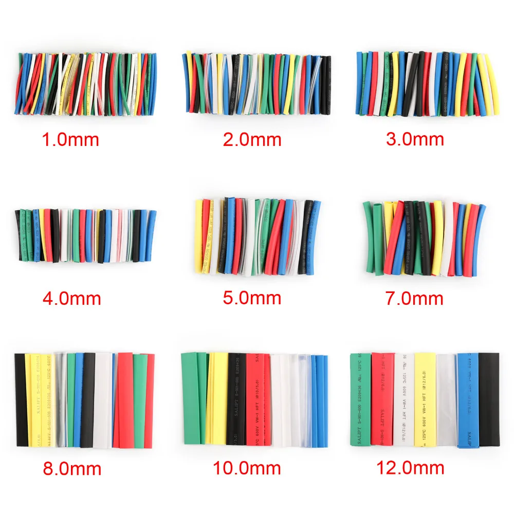 

Areyourshop 21-497Pcs 7 Colors 9 Sizes Heat Shrink Tubing 2:1 Sleeve Wrap Assortment Kit New Arrivals