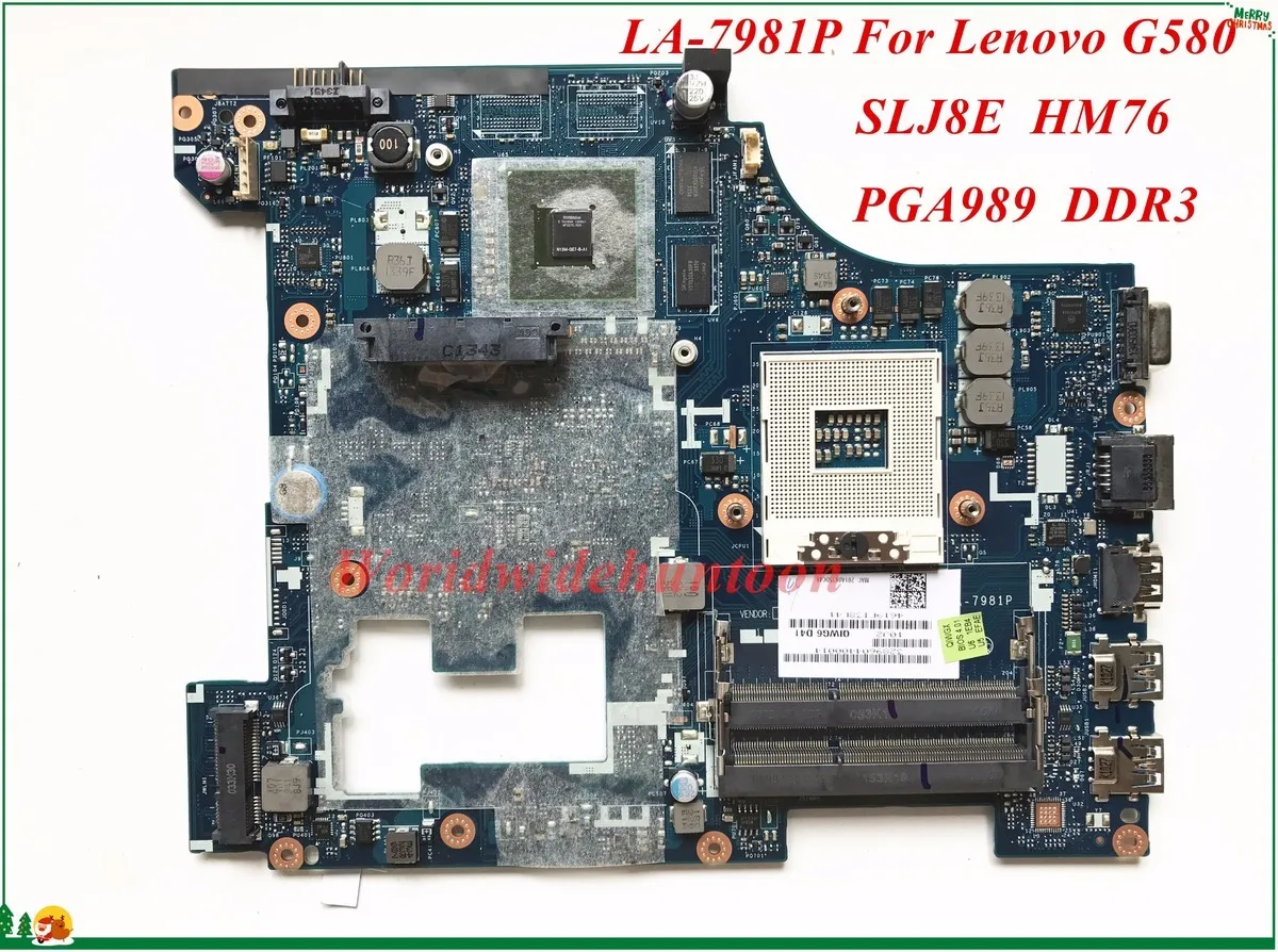 

High Quality Motherboard 11S900007 For Lenovo G580 Laptop Motherboard QIWG5_G6_G9 LA-7981P PGA989 SLJ8E HM76 DDR3 100% Tested