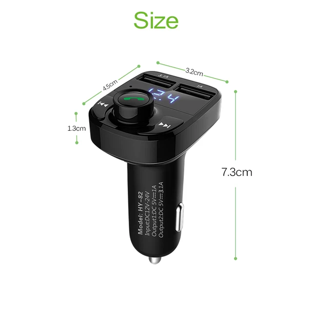 Fm Transmitter Aux Modulator Bluetooth Hands Car