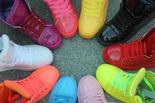 bright color shoes
