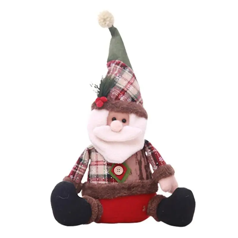 Santa Claus Новогодние куклы игрушка Санта Клаус Снеговик Лось украшения для дома подарок - Цвет: Santa Claus