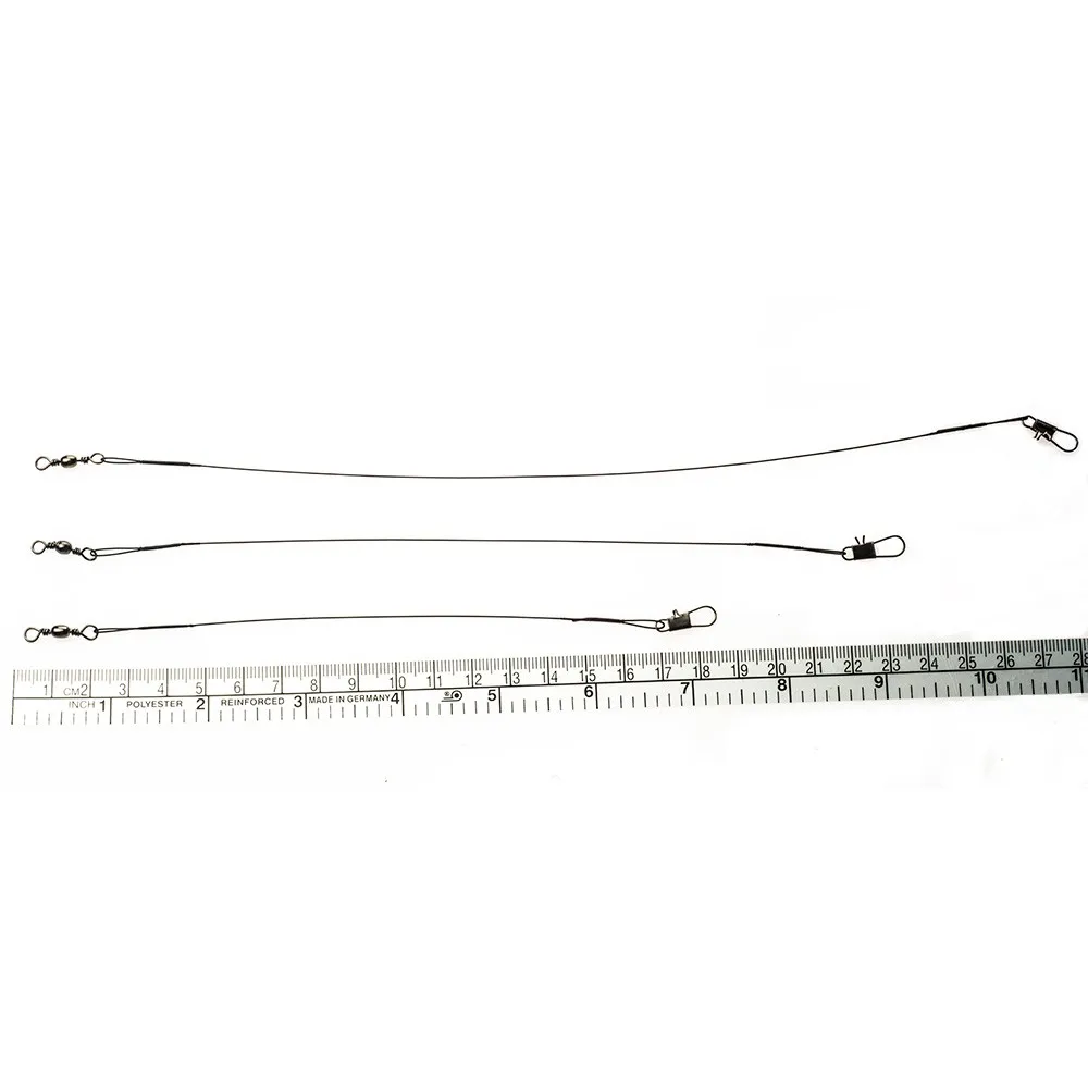 HB 20Pcs Anti-Bite Steel Wire Leader Swivel Fishing Line Tackle Tools Fish Acce