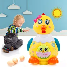 Куры-несушки умная доя пластиковая звуковая ходьба светодиодная электрическая игрушка-курица эмультационные украшения персональный подарок