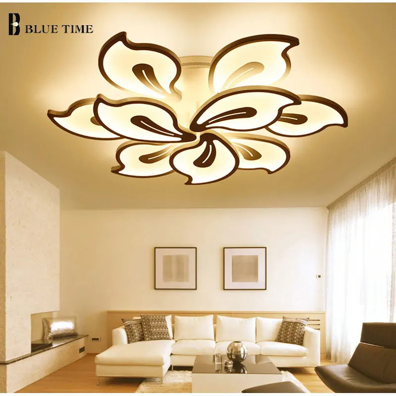 Billige Weiß   Schwarz Arme Moderne Led deckenleuchte Für wohnzimmer Schlafzimmer esszimmer Lüster LED Kronleuchter Decke Lampe Licht leuchten