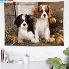 Гобелен King Charles Spaniel, собаки, настенный психоделический гобелен, домашний декор, комната, Настенный Ковер, настенное одеяло