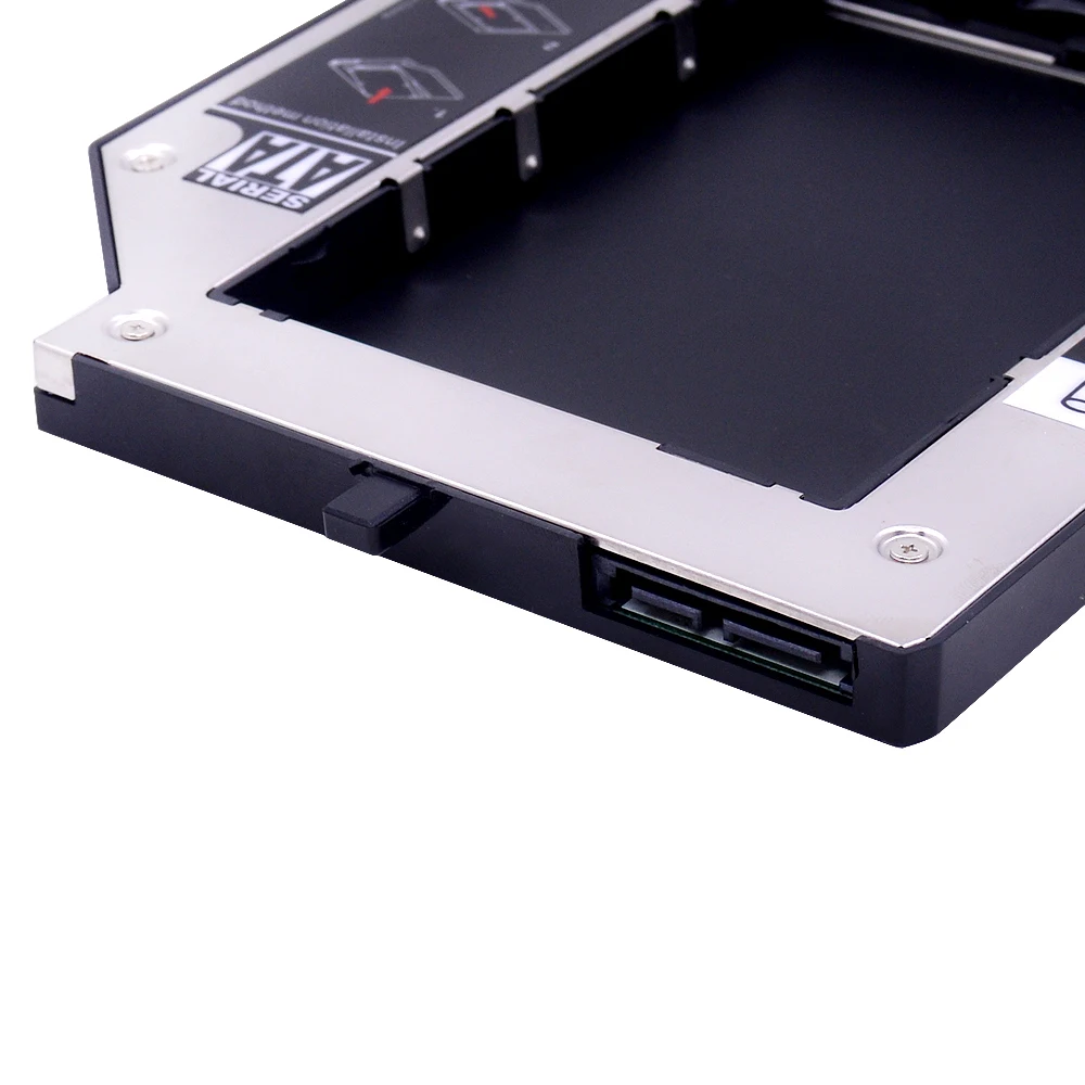 CHIPAL 2nd HDD Caddy 9.5mm SATA 3.0 for 2.5" 2T SSD HDD Enclosure for Lenovo ThinkPad T400 T400s T500 W500 T410 T410s DVD/CD-ROM External Hard Drive Case Hard Drive Enclosure Hard Disk Case External Hard Drive Box HDD Case Enclosure