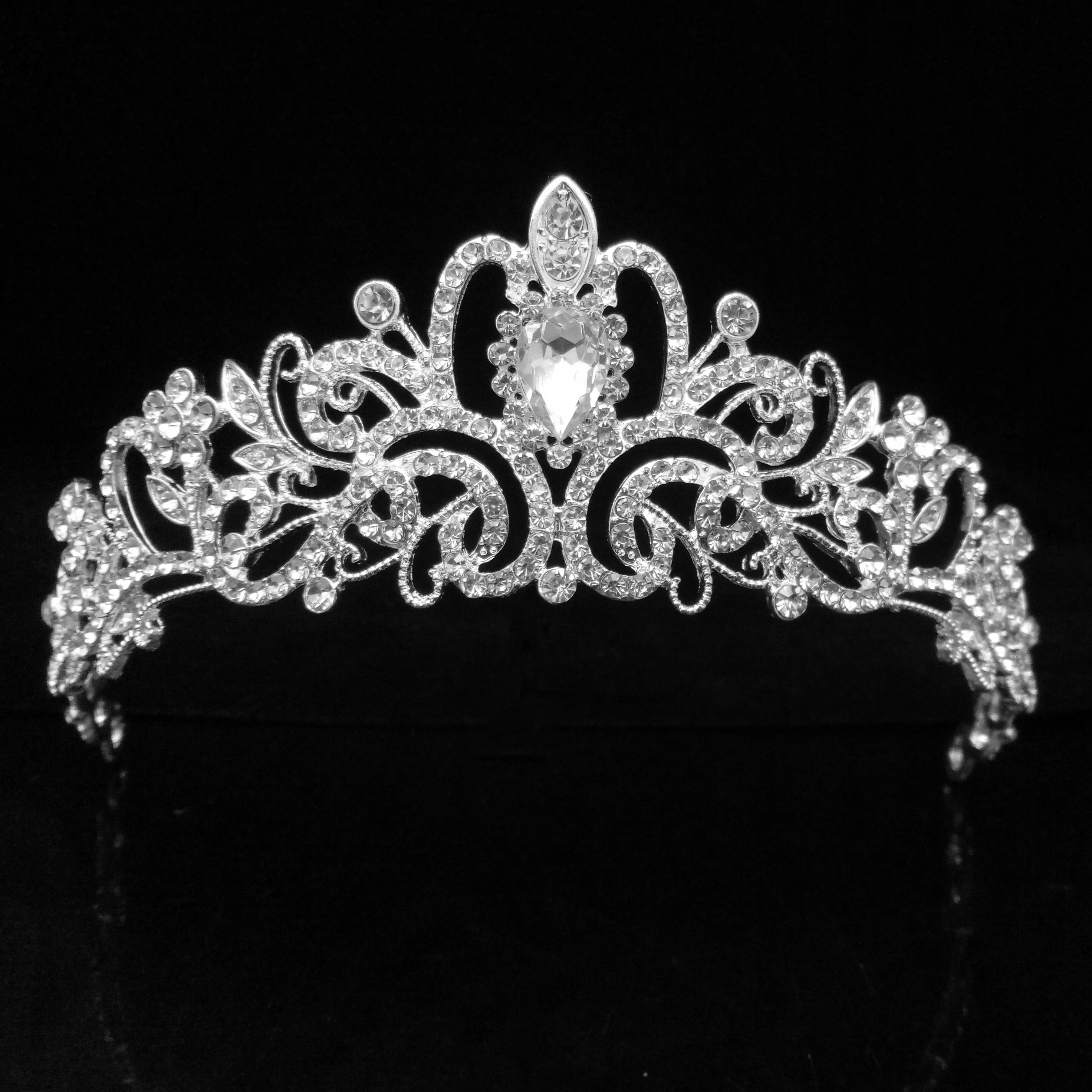 19 Designs Crystal Wedding Bridal Tiara Crowns for Women Princess Hair Ornament Fashion Bride Headpiece Hair Jewelry Accessories