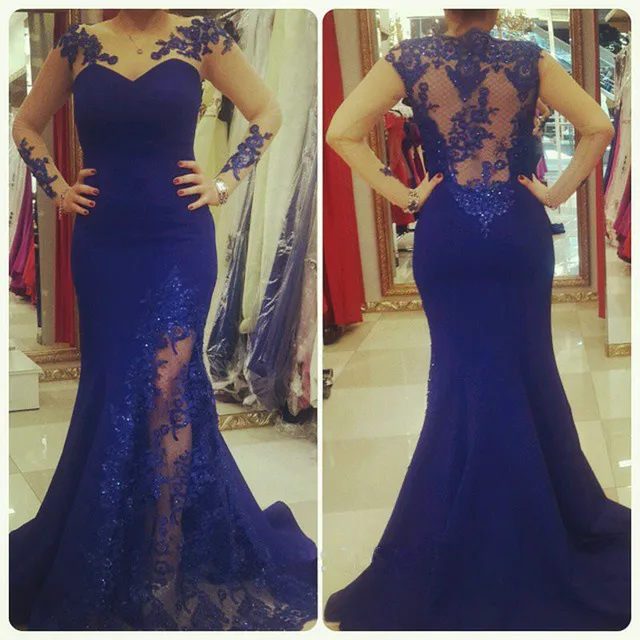 2016 cheap long sleeve v neck applique custom charming attractive custom size prom dresses
