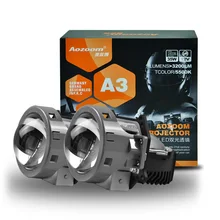 2018 pcs 35 2 Aozoom Atualizar Super Qualidade w 3200LM 5500 k 3.0 Polegada LED Bi Lente Do Projetor