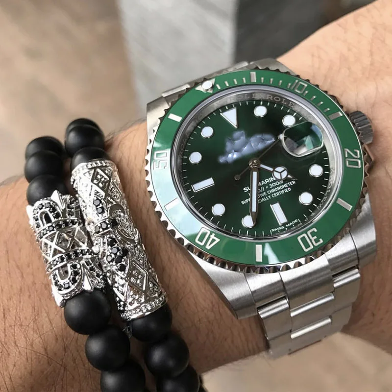 

2019 8mm Matte Onxy & Pave CZ Tube Beaded Fleur De Lis Bracelet Men Women Jewelry Pulseras Mujer Best Jewelry Gifts fit watches