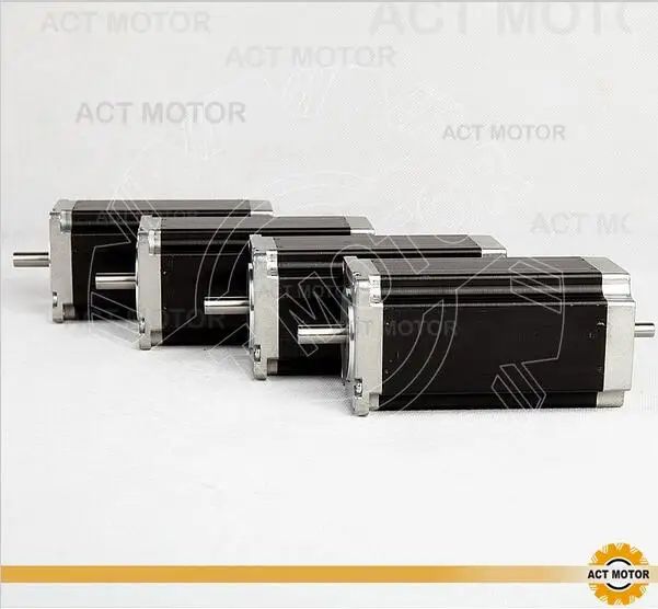 

ACT Motor 4PCS Nema23 Stepper Motor 23HS2442B Dual Shaft 4-Lead 425oz-in 112mm 4.2A Bipolar CE ISO ROHS US DE UK IT FR JP Free
