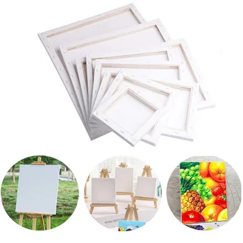 

White Blank Square mini Canvas Painting Drawing Board Wooden Frame For Artist Acrylic Oil Paints Blank Canvas Frame Art Supplies
