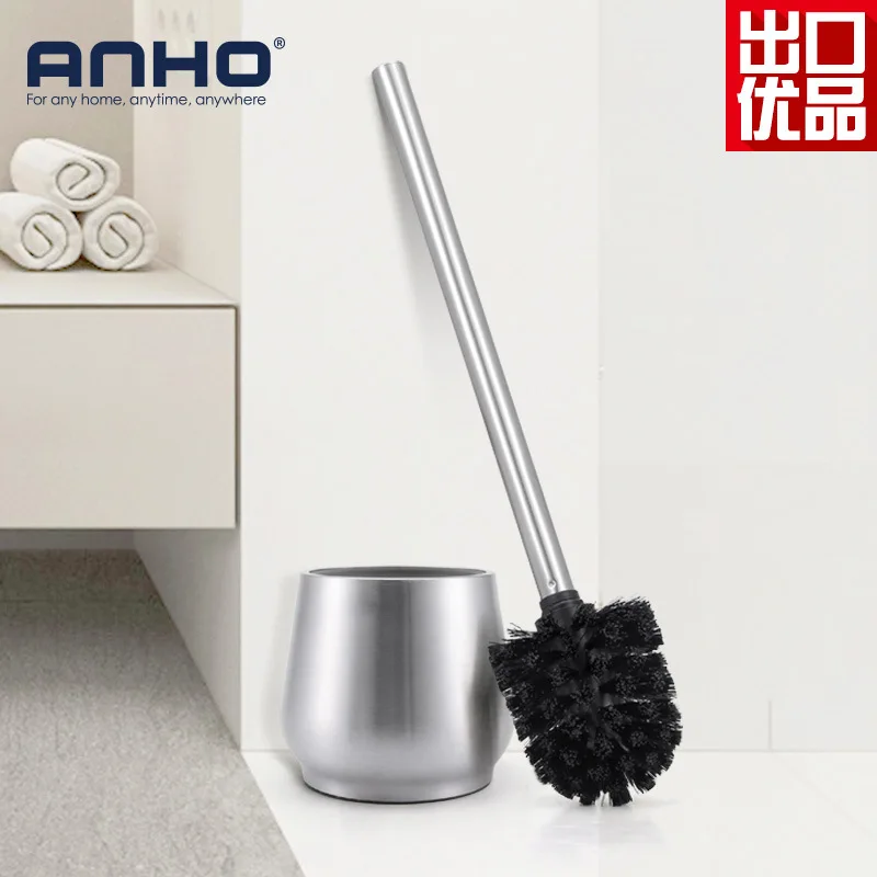 

304 stainless steel with glass container, European toilet brush set, toilet toilet brush with base toilet brush
