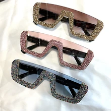 Square Luxury Sunglasses women Brand Designer Ladies Oversized rhinestone Sunglasses Men Half Frame eyeglasses For Female UV400 Square Luxury Sunglasses women Brand Designer Ladies Oversized rhinestone Sunglasses Men Half Frame eyeglasses For Female UV400