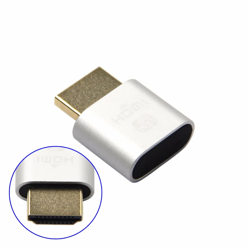 

1Pc VGA Virtual Display Adapter HDMI 1.4 DDC EDID Dummy Plug Display Emulator Video Card Lock Plate GDeals