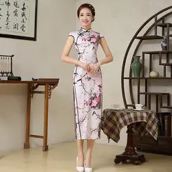 Плюс Размеры элегантный Для женщин платье Чонсам Wintersweet китайское платье Ципао леди сексуальное платье Женский Cheongsam Бесплатная доставка 16