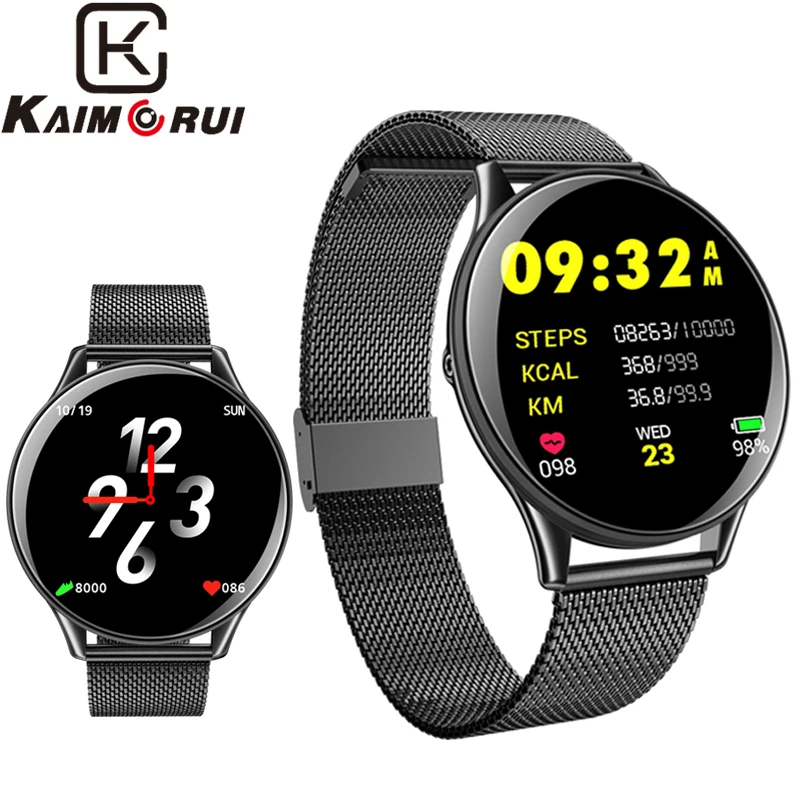 

Bluetooth Smart Bracelet Men Heart Rate Smart WristBand Pedometer Smart Sleep Tracker Stainless Steel Band for Android IOS