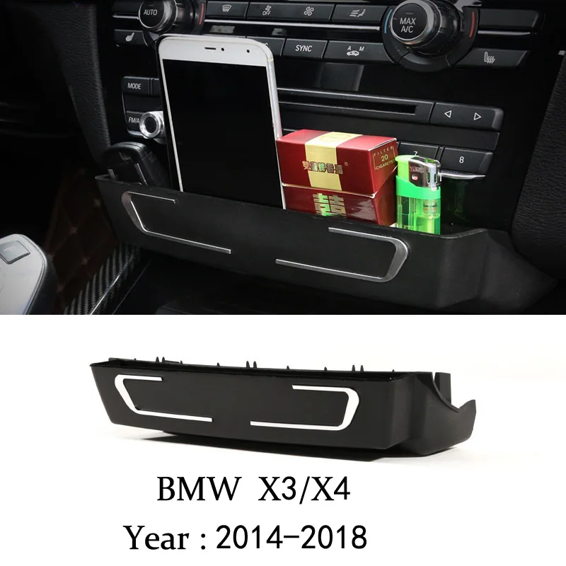 Коробка-органайзер в автомобиль модифицированные авто аксессуары для BMW 3 4 серии 3GT X3 X4 F30 F34 консоль CD панель Замена пряжки коробка для хранения - Название цвета: X3 X4