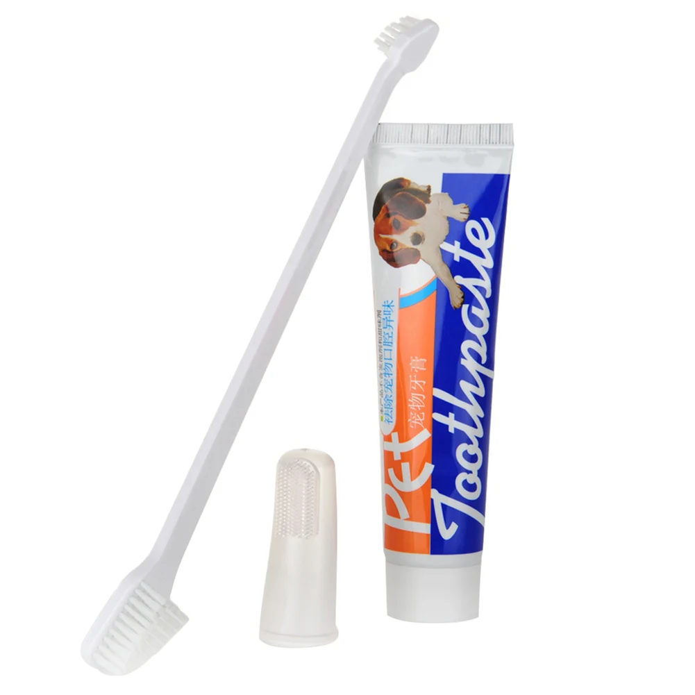 Собака Щенок зубная паста для кошек набор зубных щеток нетоксичный безопасный отбеливание зубов Чистка