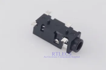 

100pcs Phone Jack 2.5 mm 4 Pins 3 Poles Stereo Audio Socket Internal Switch Board Guide TRS Right Angle Surface Mount