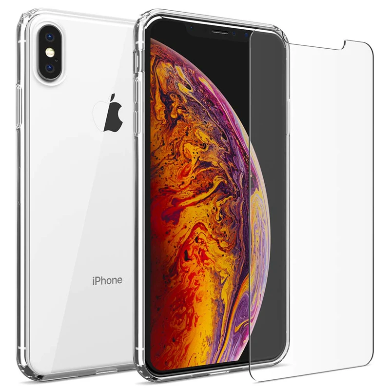 

Oppselve Luxury Case For iPhone X XS 8 7 6 S Plus Capinhas Ultra Thin Slim Soft TPU Silicone Cover Case With Free Tempered Glass