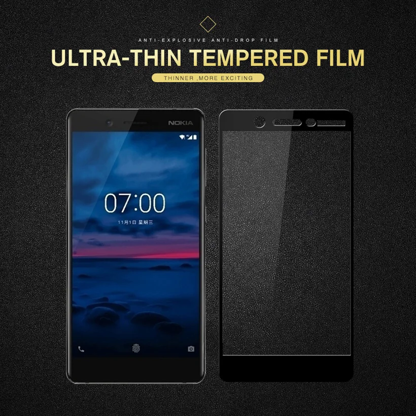 Полное покрытие 3D защитный Стекло для Nokia 7 Plus Экран протектор C1 закаленное