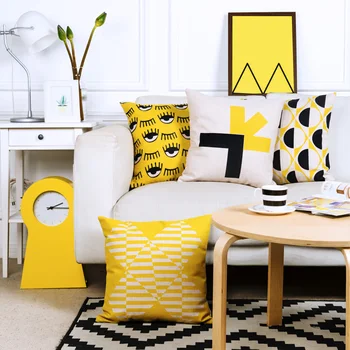 

Wholesale Abstract Eyes Pillow Cover Cushion Cover Geometric Home Decor Throw Pillows Decorative Pillowcase Pillowsham