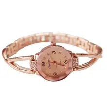 Women Watch Drop Shipping Gift Relogio Feminino Reloj Mujeres Rose Gold Plated Elegant Rhinestone Bracelet Quartz Ladies July4