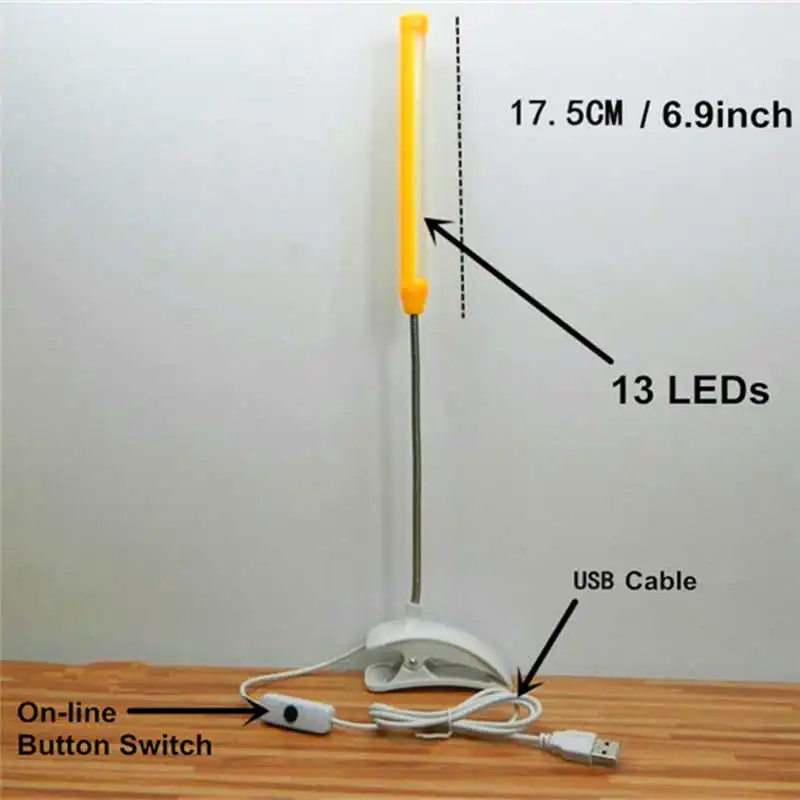 Portable Flexible Folding LED Clip On Reading Book Light Lamp For Reader Kindle laser pointer powerful led flashlight #4S19 (8)