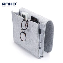 ANHO органайзер для хранения войлочные прикроватные Висячие Сумки для хранения мобильного телефона пульт дистанционного управления книга для мелочей с 2 внутренними карманами для кровати