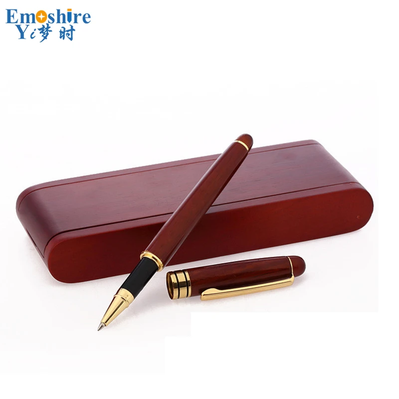 Emoshire Wooden Pen Ballpoint Pen Roller Ball Pen Gift Set with Wood Cufflinks (15)