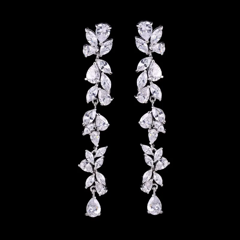 Buy Bridal Long Dangle Earrings Wedding