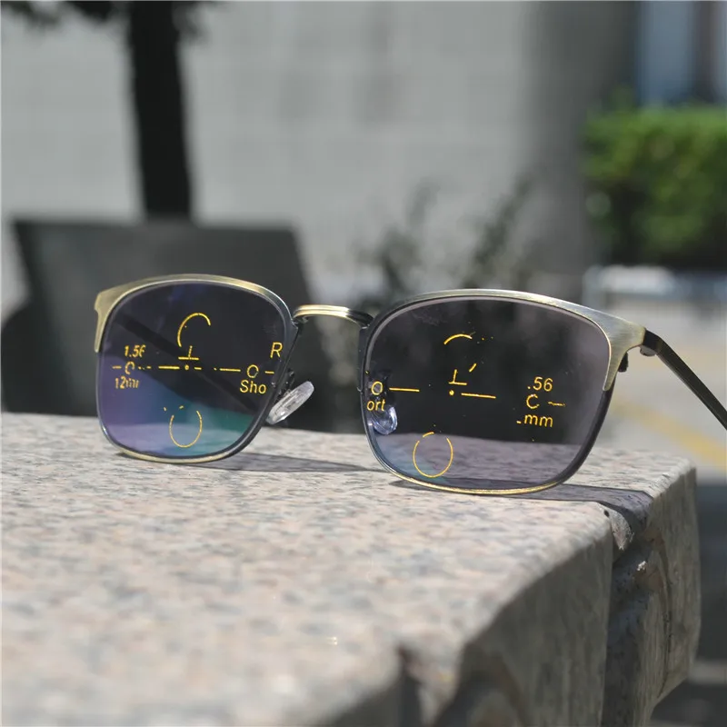 

TR90 Transition Sunglasses Photochromic Progressive Reading Glasses Men Multifocal Points for Reader Near Far sight diopte FML