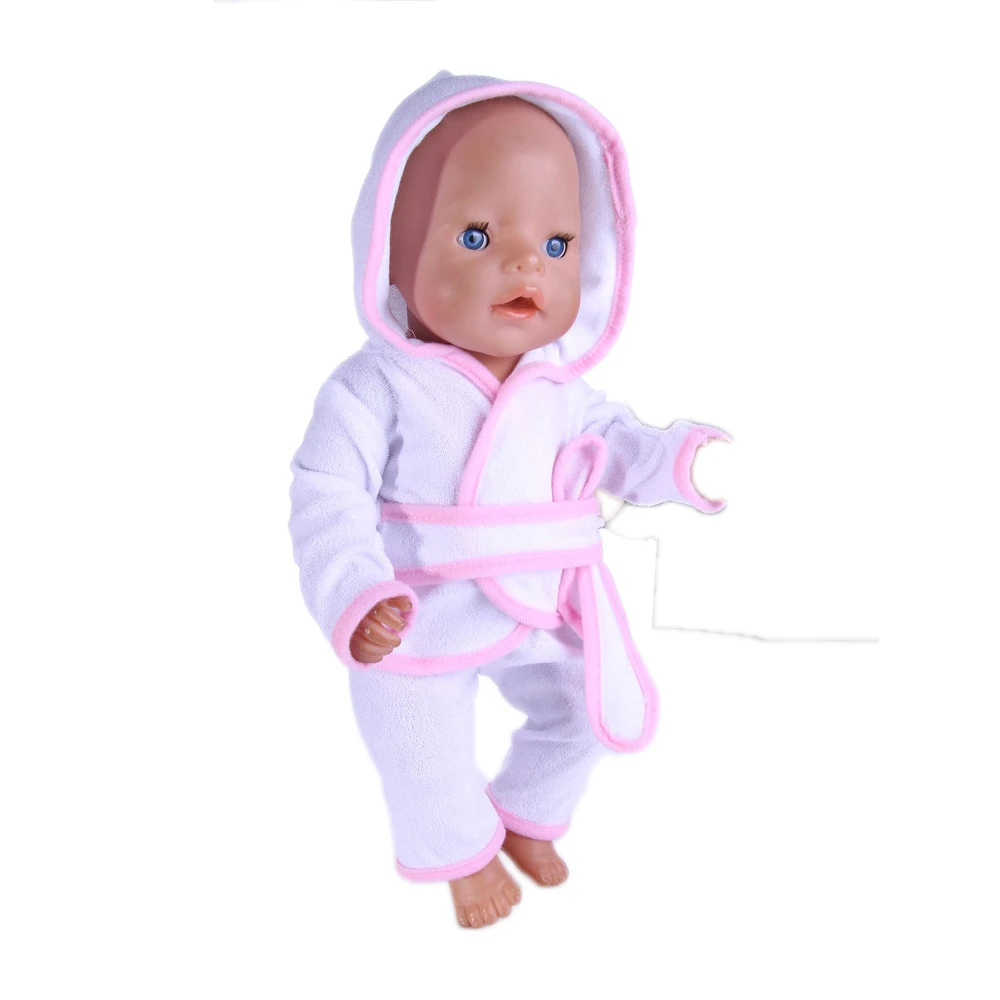 ZXZ Baby Born Doll Bathrobes Pajamas Clothes fit 43cm Baby Born Zapf