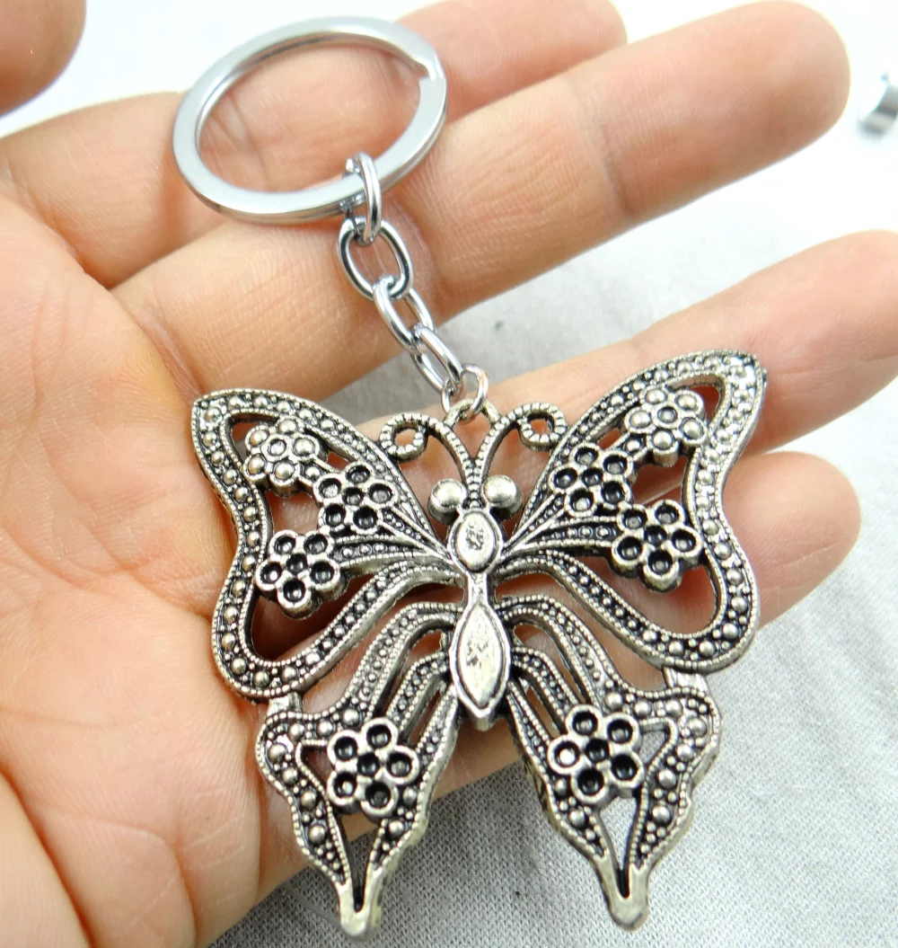 5PCS Fashion Creative Key Chain Ring Keyring butterfly Keychain Pendant