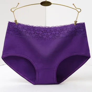 

Hot Selling New Arrivel Women Cotton Underwear High Waist Lace Breathable Trigonometric Lingeries Female Sexy Panties Briefs