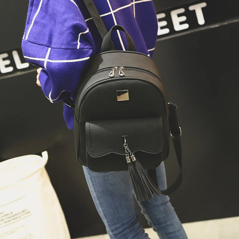 JANESPRI 2018 New Tassel Women Backpacks PU Leather Lady Backpacks High Quality Fashion Girls Backpack Cute School Bag Mochilas (32)