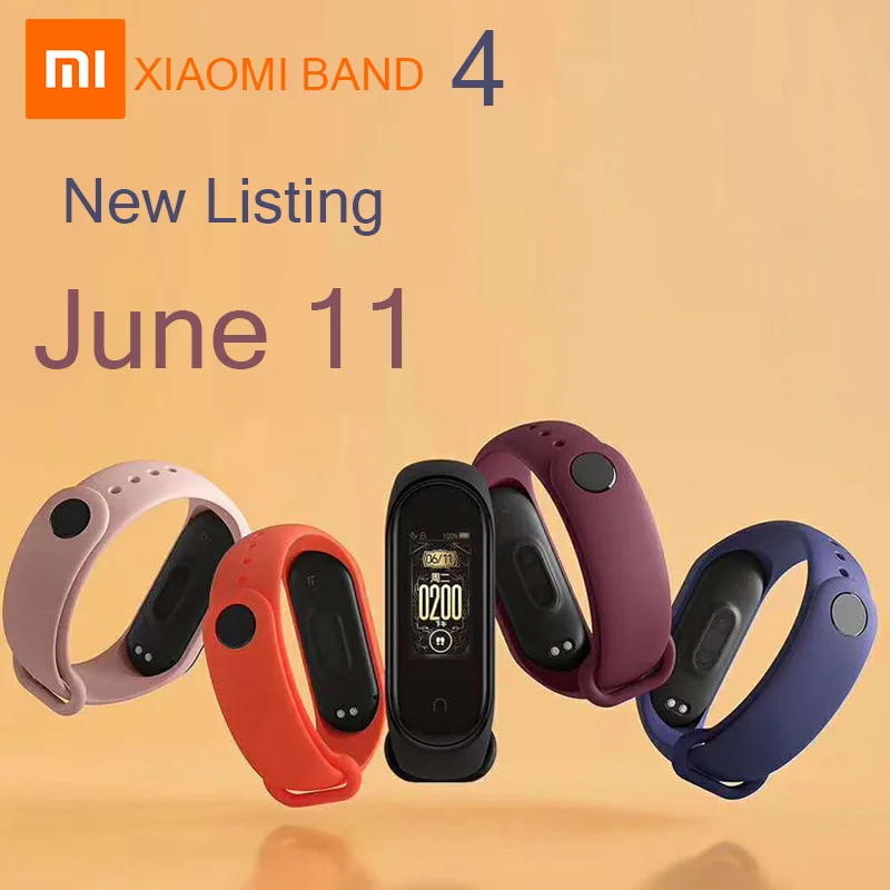 Original Globle Xiaomi Mi Band 4 Color Screen bluetooth5.0 Smart band 4 Bracelet Heart rate Sleep Fitness tracker smart mi band4