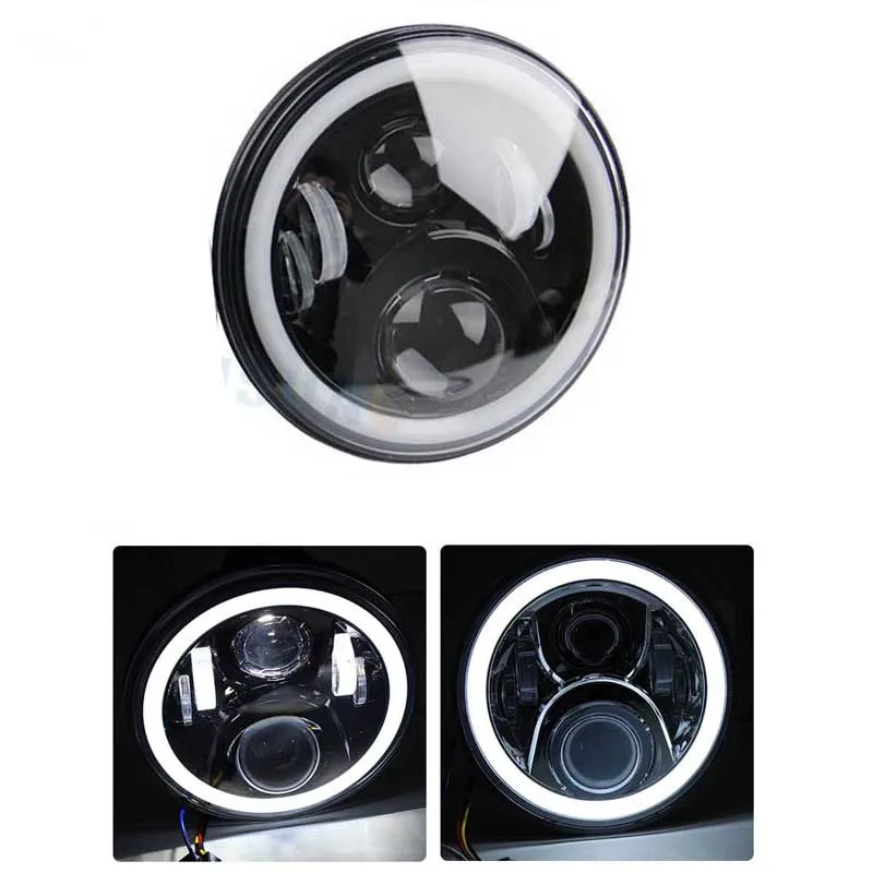 7 &quotкруглая светодиодная фара с DRL Angle Eyes Halo для Honda CB 400 CB500 1300 Hornet 250 600 900 VTR