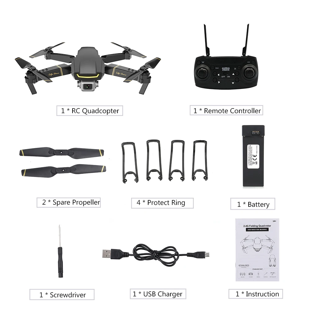 Складной Радиоуправляемый Дрон GW89 Wi Fi FPV HD камера 1080P|Радиоуправляемые вертолеты|
