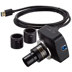 AmScope 3.1MP USB3.0 BSI C-mount микроскоп Камера с калибровки слайд MU313-BI-CK