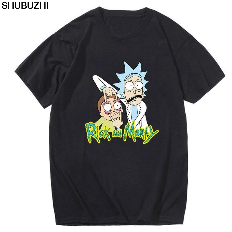 

Rick & Morty Men t shirt Casual Short Sleeve Anime T-shirts Cartoon Tee Tops